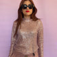 Top Online Collection long sleeve shiny top Baroc Boutique